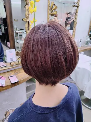 ショート カラー 坪井 佑美のヘアスタイル