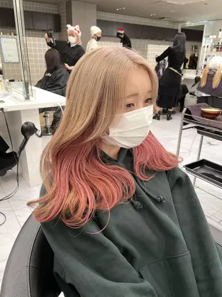 ロング カラー *モデル募集🤍横浜 透明感カラー🫧のヘアスタイル