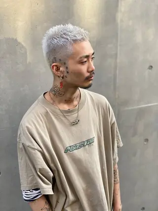 ショート カラー パーマ ヘアアレンジ メンズ キッズ ネイル マツエク・マツパ 中元 淳のヘアスタイル