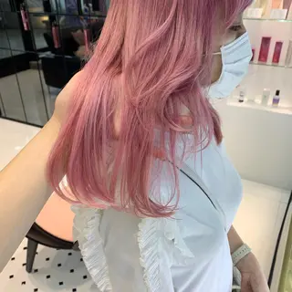 ミディアム カラー ハッシュカット/ハイ トーン/MANAMIのヘアスタイル