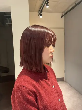 ショート カラー 葉月/ボブ/ 透明感カラー／中目黒のヘアスタイル