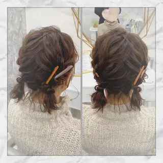 ショート ヘアアレンジ ヘアセット/着付け 𓇼 松本 夏美𓇼のヘアスタイル