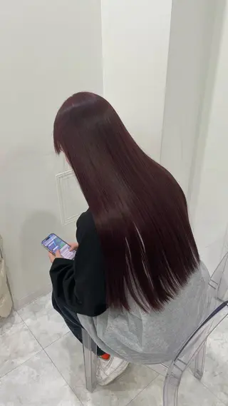 ロング カラー 女の子が好きな色 モテ暖色🎀🪽のヘアスタイル