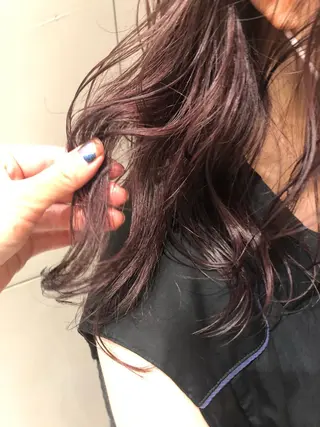 セミロング カラー 古屋 花織のヘアスタイル