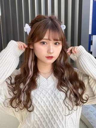 ロング ヘアアレンジ 💖透明感カラー💖 坂本万由子のヘアスタイル