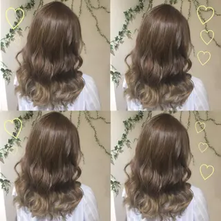 セミロング カラー 韓国ヘア得意❤︎森澤 悠佳のヘアスタイル