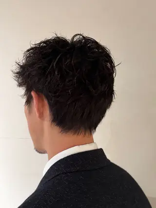 ショート パーマ メンズ casi所属・メンズパーマ／ボブ 星本広海のヘアスタイル