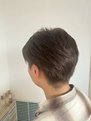 ショート メンズ ブリーチハイトーン みほのヘアスタイル