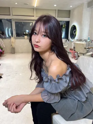 ロング 韓国風×髪質改善 ゆりのヘアスタイル