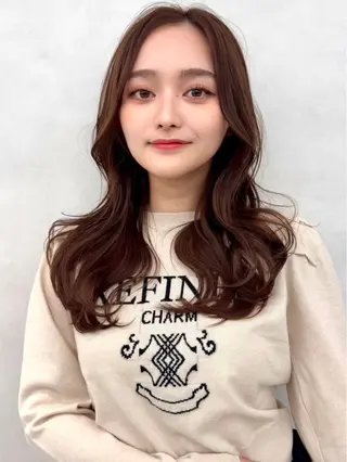 カラー 韓国風🇰🇷艶髪✨ カラー🩵レオのヘアスタイル