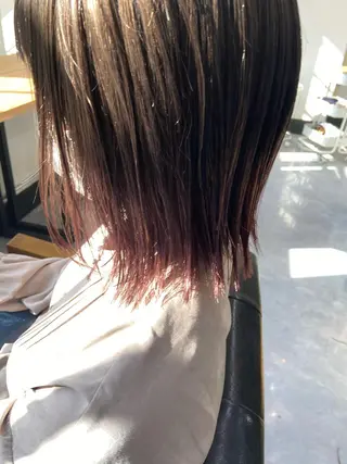 ミディアム カラー 田中 あやなのヘアスタイル