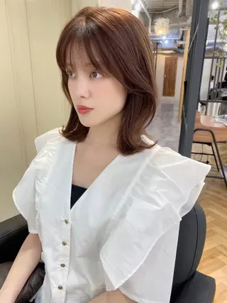 ミディアム 鎌倉 彩のヘアスタイル