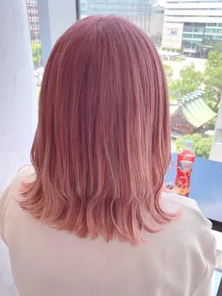 ミディアム カラー 浦口友華 ♡  暖色系カラーのヘアスタイル