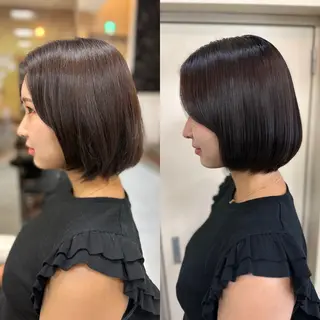 ショート パーマ 髪質改善/縮毛矯正 /ブリーチ矯正/岡部のヘアスタイル