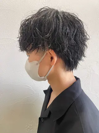 パーマ メンズ ifh iizuka 高橋庸太のヘアスタイル