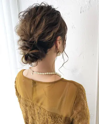 ミディアム カラー ヘアアレンジ 👩🏻ボブ/ 髪質改善ダブルカラーのヘアスタイル