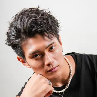 ショート カラー パーマ メンズ シースルーマッシュ/ メンズ/KYOHEIのヘアスタイル