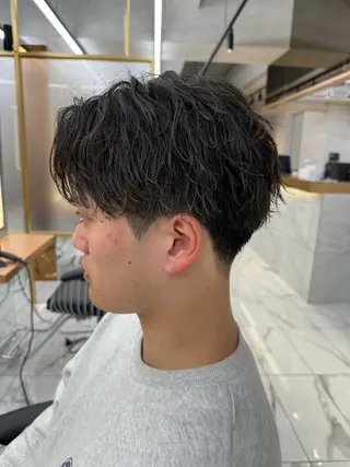 パーマ メンズ Miyu’s渋谷所属・ショート/ハイライト 無料‼️愛斗のヘアスタイル