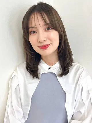 ミディアム カラー ヘアアレンジ BASSA 石神井公園店のヘアスタイル