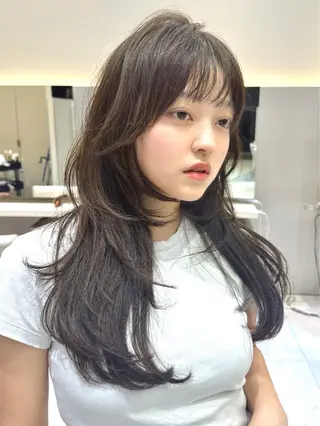 ロング カラー 西宮ガーデンズ k-two土田陸登のヘアスタイル