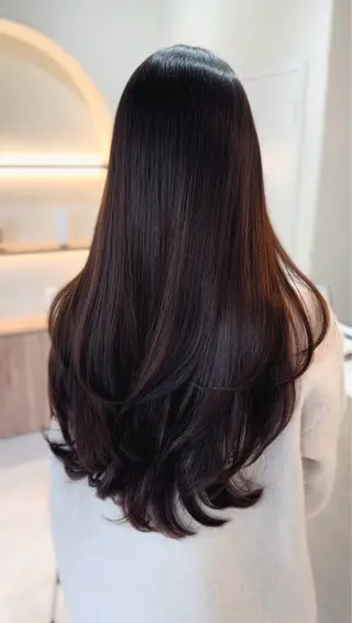 カラー 🩶レイヤー/艶髪/ 顔周り/韓国風/輝士のヘアスタイル
