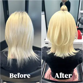 ショート カラー 艶髪ハイトーン ちひろ🌙+.°のヘアスタイル