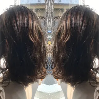 ミディアム カラー 柴田 祐輔のヘアスタイル