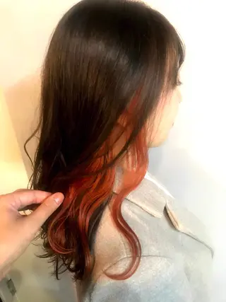 ミディアム カラー パーマ ヘアアレンジ 年間1500人担当 代表 南一路のヘアスタイル