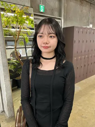 セミロング カラー 小川真歩/パーマ /暖色オリーブのヘアスタイル