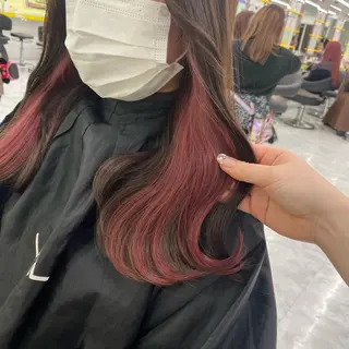ロング カラー パーマ ヘアアレンジ メンズ キッズ ネイル マツエク・マツパ アイブロウ Lumo所属・💖横浜ブリーチなし 💖MIHOのヘアスタイル