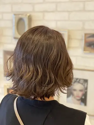 ミディアム 尾崎 優也のヘアスタイル