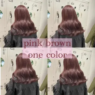 セミロング カラー ピンクカラー🎀/ ミルクティー🍼花音のヘアスタイル