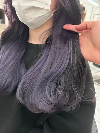 ロング カラー niina🖤 寒色×レイヤーのヘアスタイル