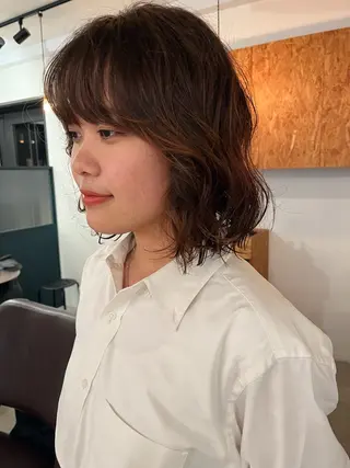 ショート パーマ 暖色/パーマ 🌼クニトウメイのヘアスタイル