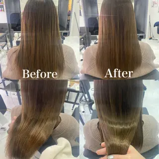 ロング カラー 髪質改善×矯正🫧 韓国ヘアasamiのヘアスタイル