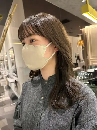 ミディアム カラー 巻ける縮毛矯正/艶 カラーchika🩵のヘアスタイル