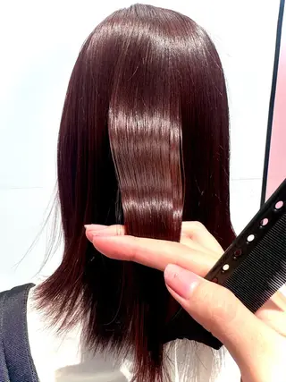 セミロング 💘韓国カラー💘 クルミのヘアスタイル