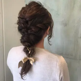 セミロング ヘアアレンジ 中村 瑞希のヘアスタイル