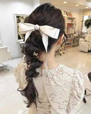 セミロング ヘアアレンジ Noah's　Ark所属・透明感カラー🫧ヘア セット🫧松本菜月の眉毛・アイブロウイメージ