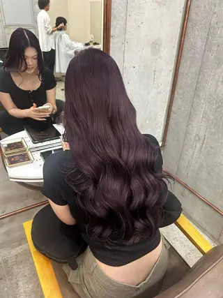 ロング カラー カット・ブリーチ/ ふわあいりのヘアスタイル