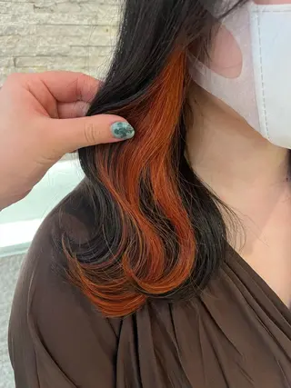 ミディアム カラー 韓国/インナーカラー 🍑YUI🍑のヘアスタイル