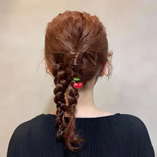 カラー ヘアアレンジ 桃果 momokaのヘアスタイル