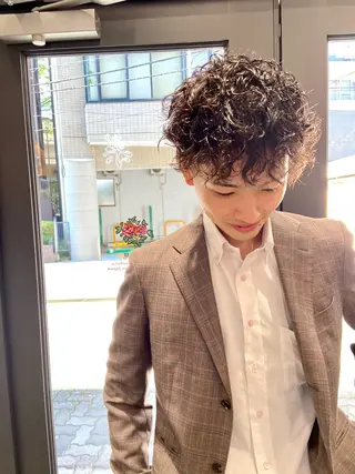 ショート パーマ メンズ FM【エフエム】HAVANA所属・💈圧倒的メンズ特化 明大前美容師💈のヘアスタイル