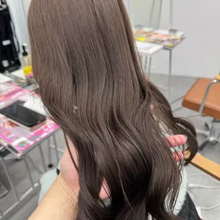 ロング カラー ヘアアレンジ ブリーチなしカラー /ベージュ/安形翔のヘアスタイル