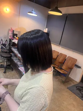 カラー パーマ 松原 樹里のヘアスタイル