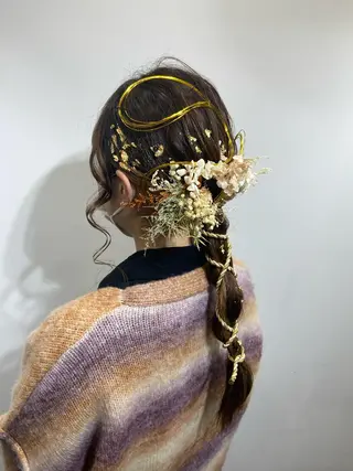 ロング ヘアアレンジ 籾木 美優のヘアスタイル