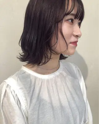 ミディアム レイヤーカット/ 透明感カラーmikuのヘアスタイル