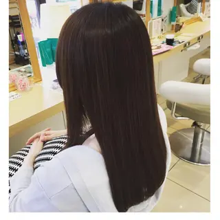 セミロング カラー 髪質改善/透感カラー 山下輝人のヘアスタイル