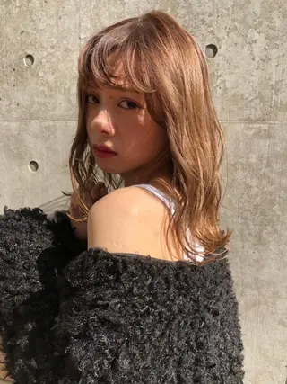 ミディアム デザインカラーEir 茶屋町/田村のヘアスタイル