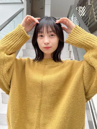 ミディアム 縮毛矯正、髪質改善 肘以上無料のヘアスタイル